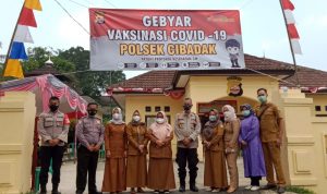 Polsek Cibadak Adakan Gebyar Vaksinasi kepada Masyarakat