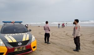 Polsek Malingping Polres Lebak Pantau Penerapan Prokes di Tempat Wisata