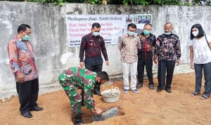 Danramil 07/Pekalongan Hadiri Peletakan Batu Pertama Pembangunan Gereja