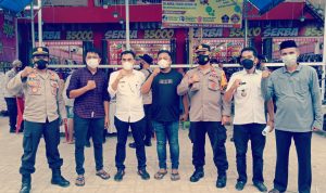 Pemerintah Kecamatan, Polsek, dan pihak Toserba 35 Pattalassang, Gelar Gebrak Vaksin
