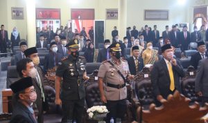 Dandim 0429/Lamtim Bersama Forkopimda Ikuti Pidato Kenegaraan Presiden Secara Virtual