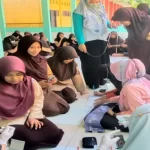 SMKN 5 Pinrang Bersama Puskesmas Bungi Duampanua Gelar Pemberian Tablet Penambah Darah