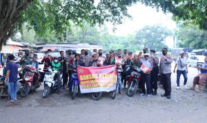 Polres Lampung Utara Bersama TNI, Ormas dan Mahasiswa Bagikan Sembako untuk Warga