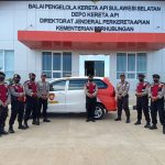 Akan Diresmikan Jokowi,Polres Maros Rutin Patroli Dilokasi Proyek Kereta Api