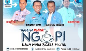 HUT ke-3, DPC Gelora Galesong Gelar Kopi Morning Bahas Politik