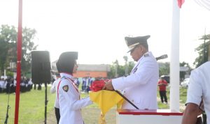 Upacara Peringatan Hari Santri Nasional ke-VIII Tahun 2022 di Lamtim Bupati Dawam Jadi Inspektur Upacara