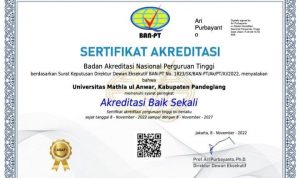 Dinyatakan dengan Sertifikat UNMA Banten Sudah Berhasil Terakreditasi BANPT ‘Baik Sekali’