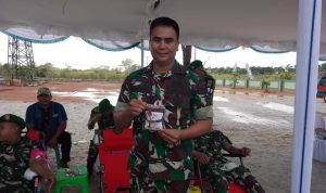 HUT Kodam II/Sriwijaya ke-77, Letkol Inf. Gani Rachman Berikan Bantuan Anak Stunting dan Donor Darah