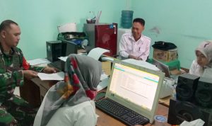 Babinsa Koramil 2304/Anyar, Puan Ter Pendataan Jumlah Anak Yang Stunting