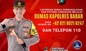 Polres Sediakan Layanan Pengaduan Masyarakat Dumas Kapolres Bangka Barat