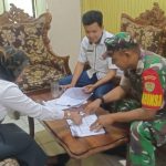 Babinsa Koramil 2303/Pulomerak, Puan Ter Terkait Pendataan Wilayah Dampak Banjir.
