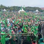 Kota Cilegon di Warnai Penuh Hijau Berlambang Ka’bah Menyambut Harlah PPP ke 50