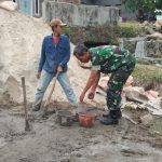 Babinsa Koramil 2307/Ciwandan, Karbak Pembangunan Tembok Pagar