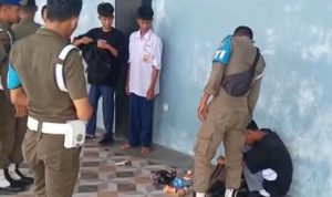 Tiga Pelajar Di Toboali Terciduk Satpol PP, Saat Sedang Nongkrong Di Pantai Kelisut