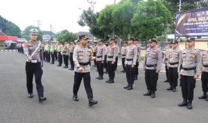 Polres Metro Melaksanakan Apel Gelar Pasukan Ops Keselamatan Krakatau 2023