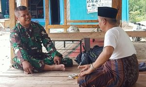 Babinsa Koramil 2306/Mancak, Giat Komsos Membahas Tentang Toleransi Umat Beragama