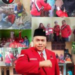 Bacaleg DPR RI Amin P Napitupulu SH,.MH Berbagi Sembako dan Bantuan Perbaikan Jalan