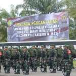 Danrem 101/Antasari Bersama Gubernur Kalimantan Selatan Ikuti Upacara Pengantaran Satgas Pamtas RI-PNG
