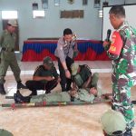 Linmas dan Perangkat Desa Taman Asri Terima Pelatihan Tanggap Bencana dari Babinsa