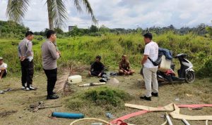 Polsek Tempilang Himbau Aktifitas Penambangan di DAS Desa Benteng Kota 