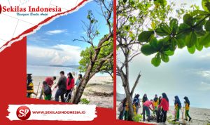 Dinas Pariwisata Basel Gandeng DLH dan Dindikbud Gelar Aksi Bersih-bersih Sampah di Pantai Tanjuk Kerasak