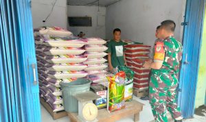 Babinsa Koramil 2302/Bojonegara, Puan Ter Pendataan Stok Beras