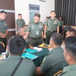 Dandim 0429/Lamtim Bersama Dandim 0411/KM Sambut Tim Post Audit Itdam II/SWJ