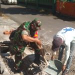 Babinsa Koramil 2301/Cilegon, Karbak Pembuatan Parit