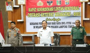 Dandim 0429/Lamtim Hadiri Rakor Lintas Sektoral Ops Ketupat Krakatau 2023