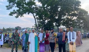 Personel Polres Lampung Timur Melaksanakan Pengamanan Hari Raya Idul Fitri 1444 H