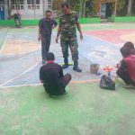 Babinsa Koramil 2301/Cilegon, Karbak Pengecetan Lapangan Volly