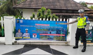 Tilang Manual Akan Berlaku, Satlantas Polres Basel Gencar Pasang Spanduk Himbauan