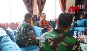 Ketua DPRD Kep Babel Herman Suhadi Sambut Kunjungan Silahturahmi Danrem 045 Garuda Jaya