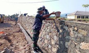 Satgas TMMD Kodim 0623/Cilegon Terus semangat  Pembangunan Sasaran Fisik