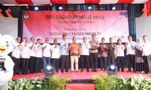 Achmad Saefullah Kepala Dinas Kominfotik Provinsi Lampung Hadiri Acara Launching Program Siaran Pemilu 2024
