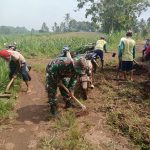 Lestarikan Budaya Bangsa, Babinsa Gotong Royong Bersama Warga