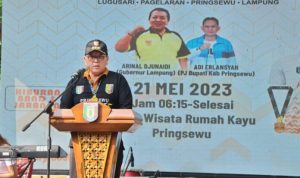 Arinal Djunaidi Secara Resmi Membuka Kegiatan Pringsewu Haritage Fun Run
