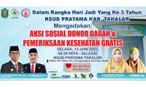 RSUD Pratama Gelar Aksi Donor Darah Dan Pemeriksaan Kesehatan Gratis Di HUT Yang ke-3