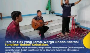 Jalankan Ibadah Menurut Kepercayannya, Rutan Kelas II Sukadana Berikan Hak yang Sama pada WBP