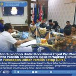 Romzi B Kasubsi Pelayanan Tahanan Rutan Kelas IIB Sukadana Hadiri Rapat Pleno DPSHP dan DPT yang Digelar KPU