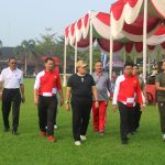 Dandim 0429/Lamtim Hadiri Olahraga Bersama Sinergitas TNI Polri dan Forkopimda