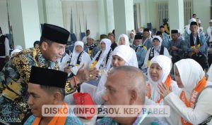 80 Calon Jemaah Haji Tambahan Asal Bangka Belitung Diberangkatkan
