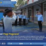 Kepala Rutan Kelas IIB Sukadana Abdul Aziz Pimpin Apel Pegawai