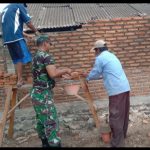 Babinsa Koramil 2305/Cinangka, Karbak Pembangunan Rumah Warga