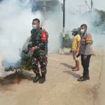 Babinsa Koramil 2302/Bojonegara, Bintahwil Penyemprotan Pogging