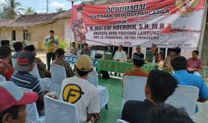 Langkah Konkrit untuk Berikan edukasi Pemahaman Kepada Masyarakat Anggota DPRD Lampung Watoni Noerdin Gelar Sosperda PIP