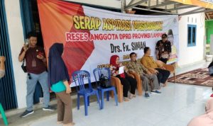 FX Siman Anggota Fraksi Golkar DPRD Provinsi Lampung Serap Aspirasi Masyarakat di Pesawaran