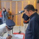 Lantik Riono Jadi Pj Kades Celagen, Ini Pesan Bupati Bangka Selatan