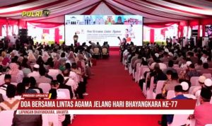 Mewakili Gubernur Diskominfotik Ikuti Doa Bersama dalam Rangka HUT Bhayangkara ke-77 di GSG Presisi Polda Lampung