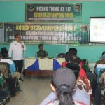 Kolaborasi dengan BNN Lamtim, Satgas TMMD Gelar Sosialisasi Bahaya Narkoba